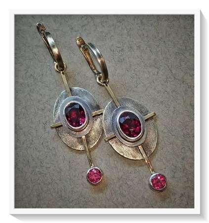 Vintage Red Crystal Stone Dangle Earrings For Women Tribal Cross Design Oval Antique Metal Earrings