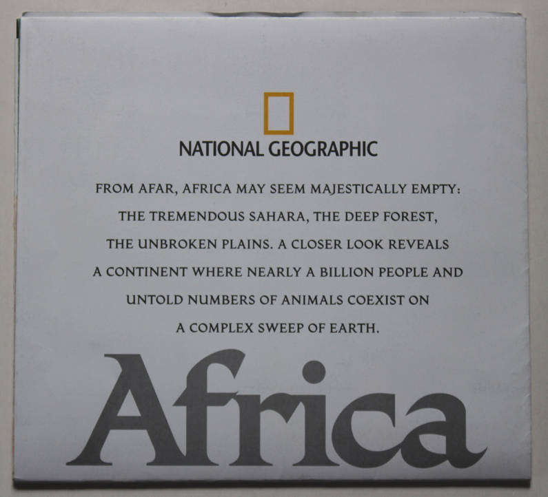 National Geographic Folded Map of Africa - The Human Footprint September 2005