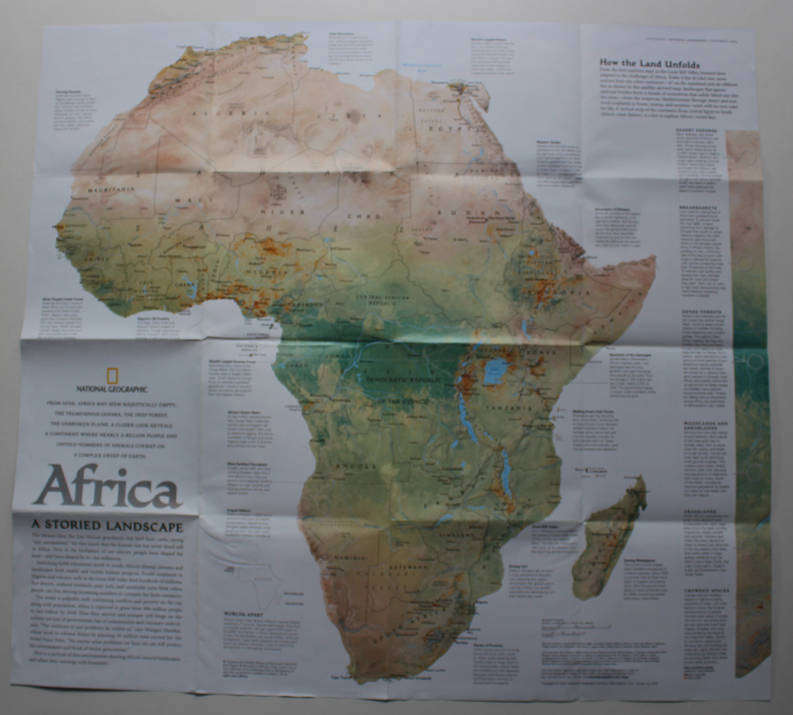 National Geographic Folded Map of Africa - The Human Footprint September 2005