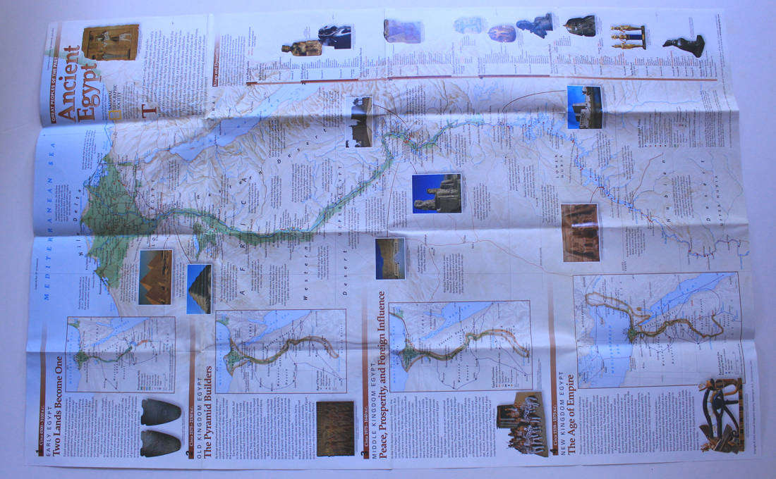 National Geographic Folded Map Ancient Egypt, April 2001
