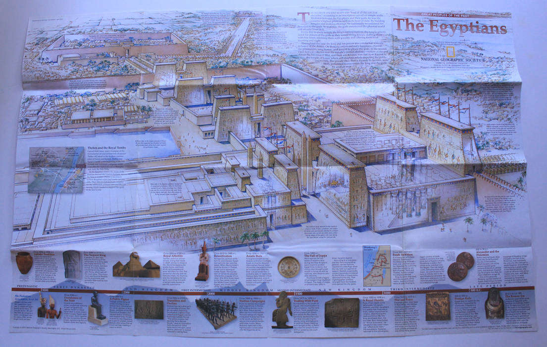 National Geographic Folded Map Ancient Egypt, April 2001