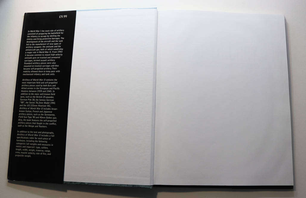 Artillery Of World War Two by Chris Chant 1st Edition Hardcover Book