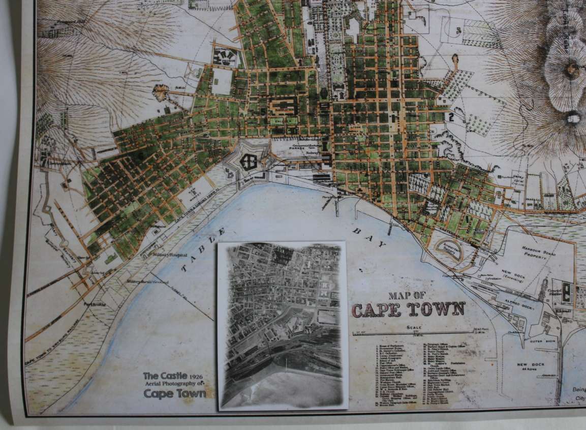 Map Of Cape Town 1884, Revised, Glossy Photo Paper Print