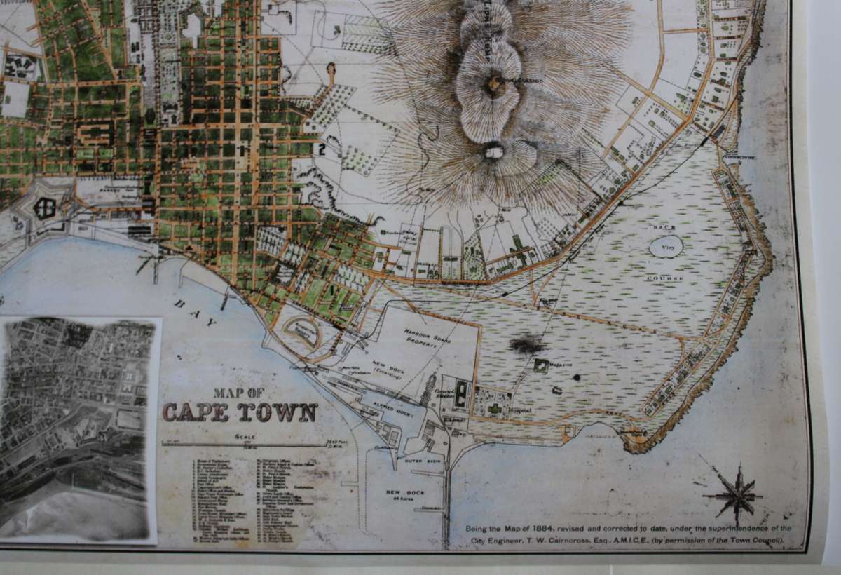 Map Of Cape Town 1884, Revised, Glossy Photo Paper Print