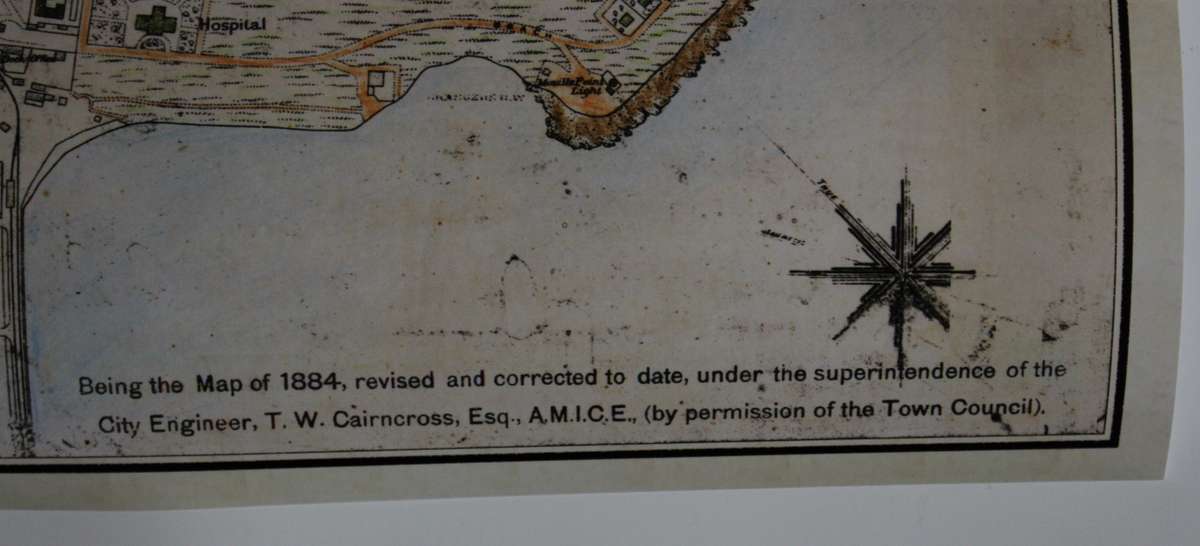 Map Of Cape Town 1884, Revised, Glossy Photo Paper Print