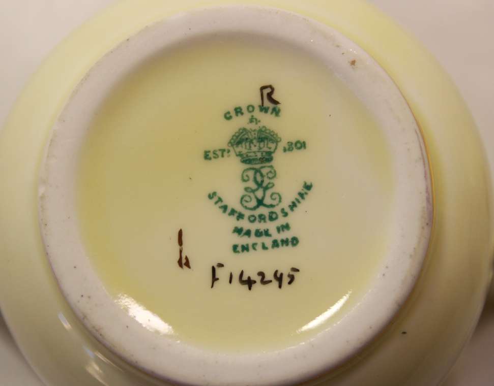 Vintage Crown Staffordshire Milk Jug and Sugar Bowl Pattern F714295