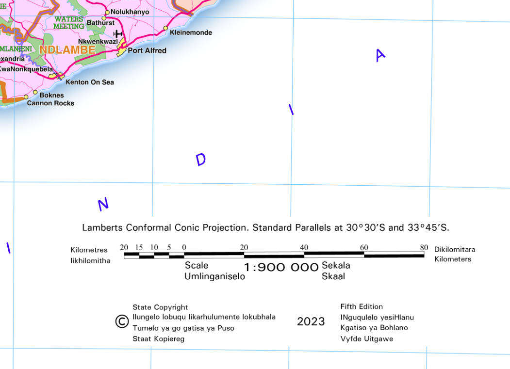 Eastern Cape Provincial Map - Printed and Laminated