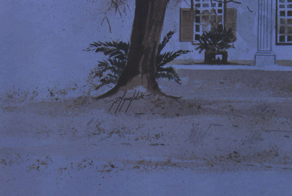 Cape Dutch Farmhouse by Johan Manefeldt Reproduction Print