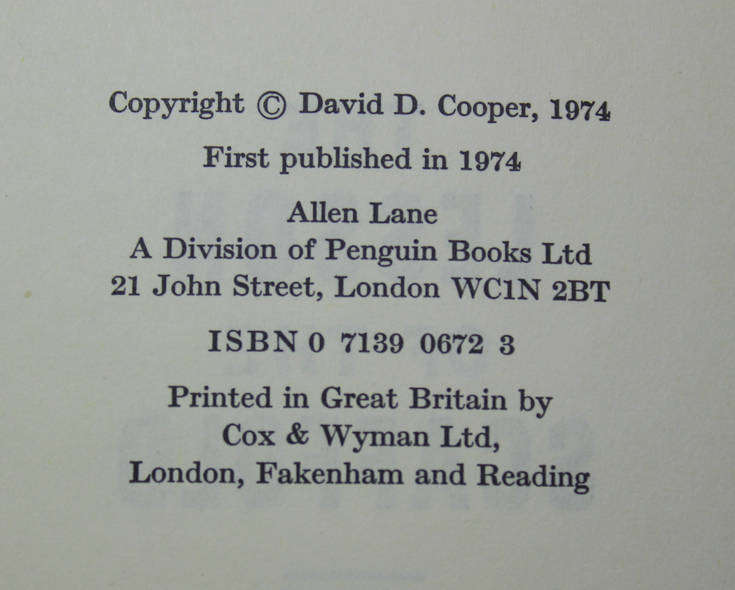 The Lesson Of The Scaffold by David D Cooper Hardcover Book