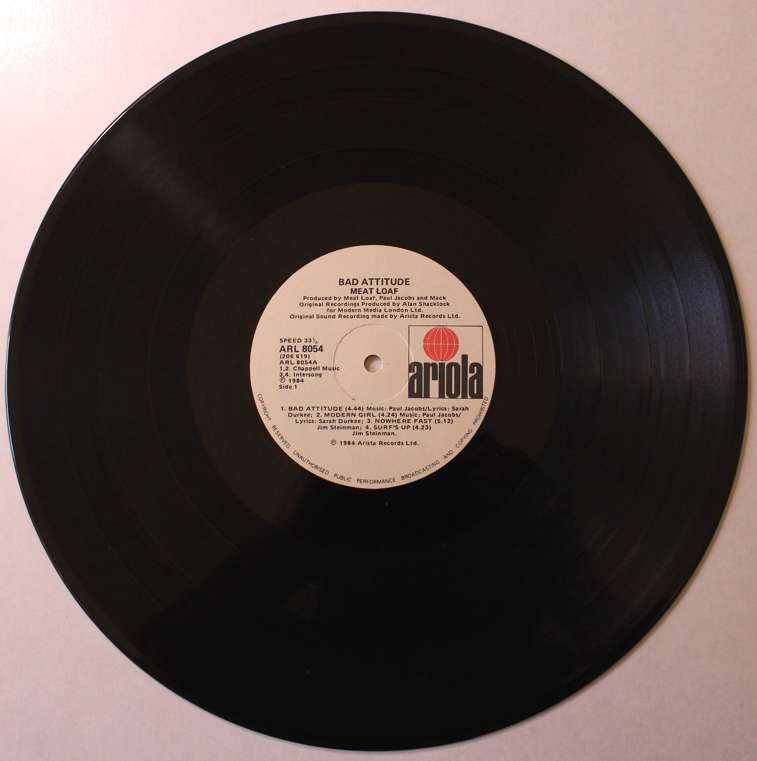 Meatloaf Bad Attitude Vinyl LP