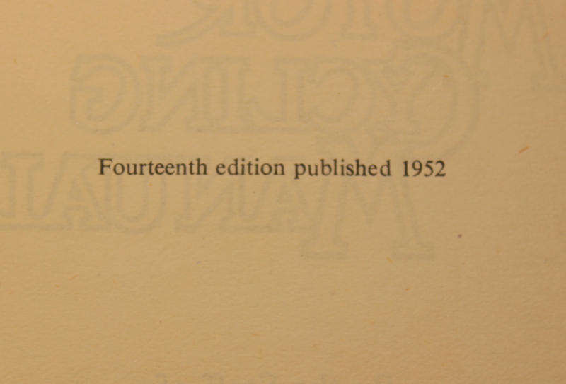 Vintage Motor Cycling Manual 1952 Hardcover Book