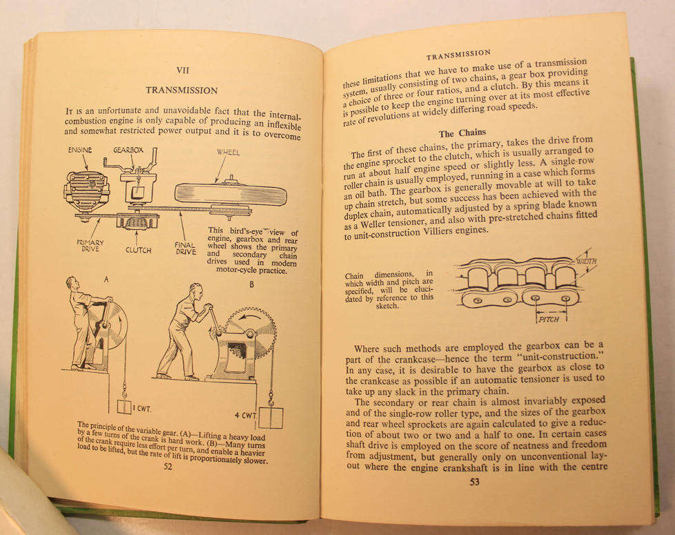 Vintage Motor Cycling Manual 1952 Hardcover Book