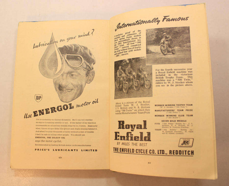 Vintage Motor Cycling Manual 1952 Hardcover Book