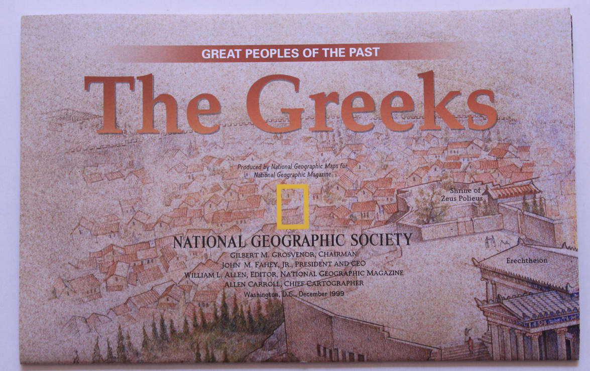 National Geographic Folded Map Ancient Greeks December 1999