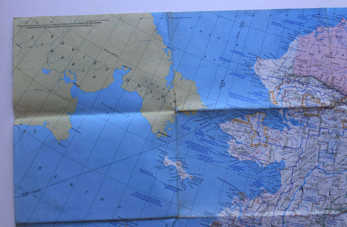 National Geographic Folded Map Alaska June 1975