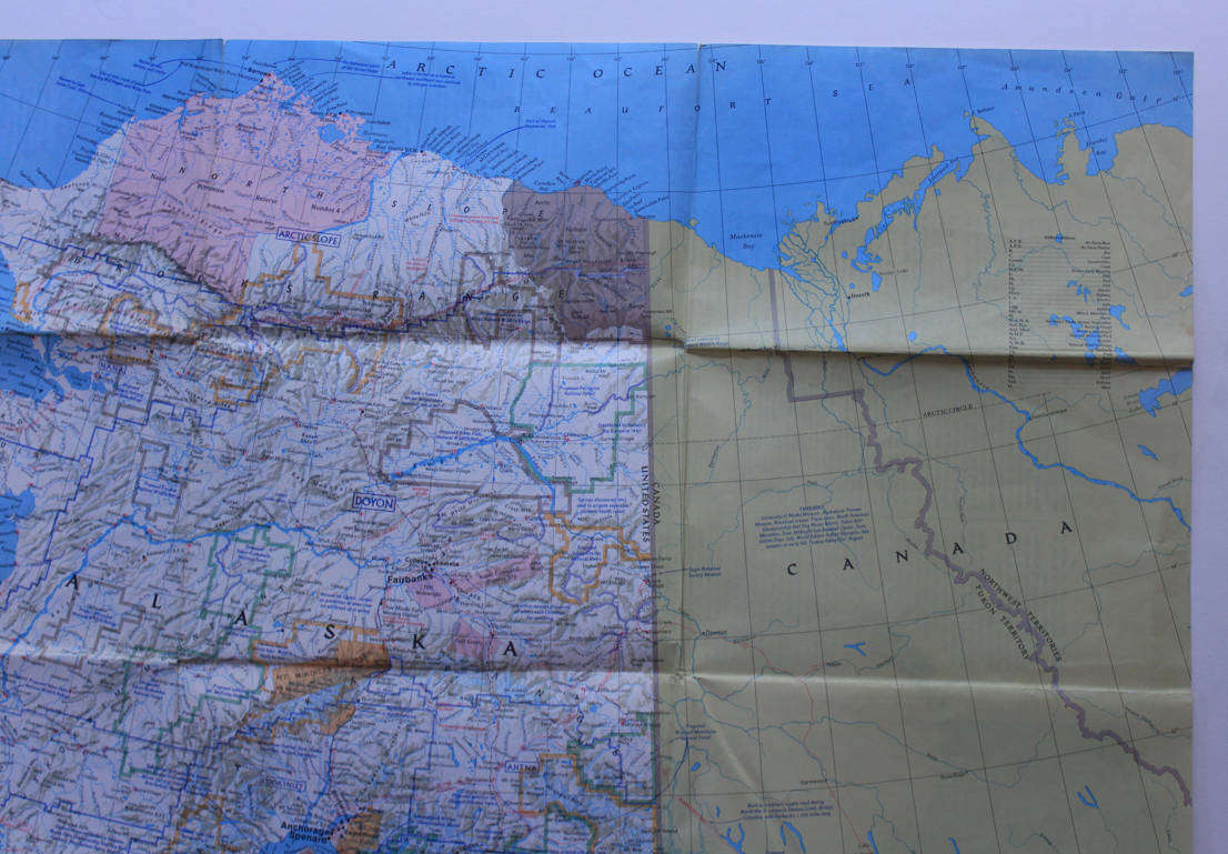 National Geographic Folded Map Alaska June 1975