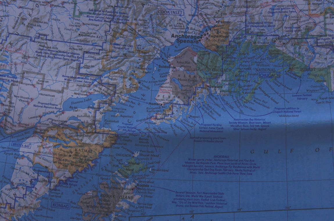 National Geographic Folded Map Alaska June 1975