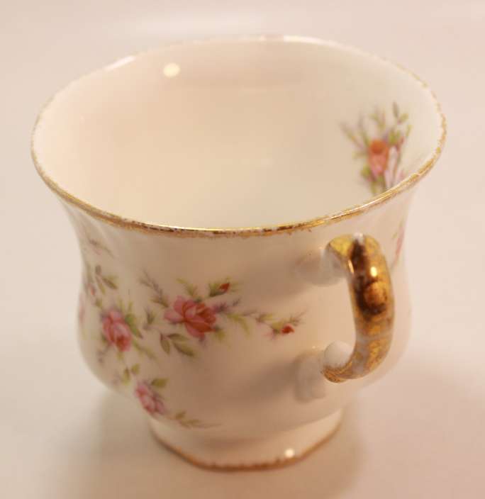 Pair of Paragon Victoriana Rose Bone China Footed Tea Cup and Saucer