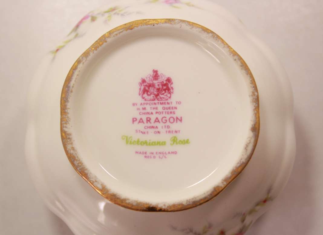 Paragon Victoriana Rose Bone China Footed Creamer and Sugar Bowl
