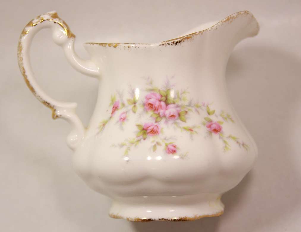 Paragon Victoriana Rose Bone China Footed Creamer and Sugar Bowl