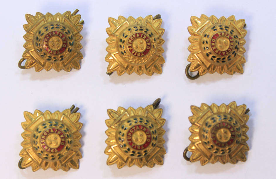 6 x Officers Rank Pips Bath Stars Tria Juncta In Uno Genuine British Military