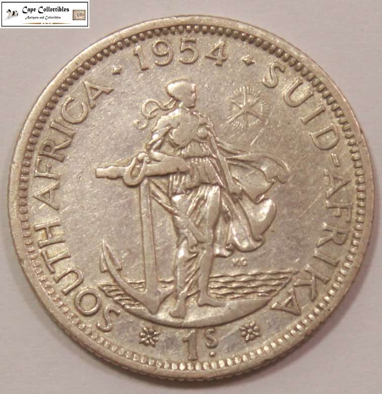 South Africa 1 Shilling 1954 Coin Circulated