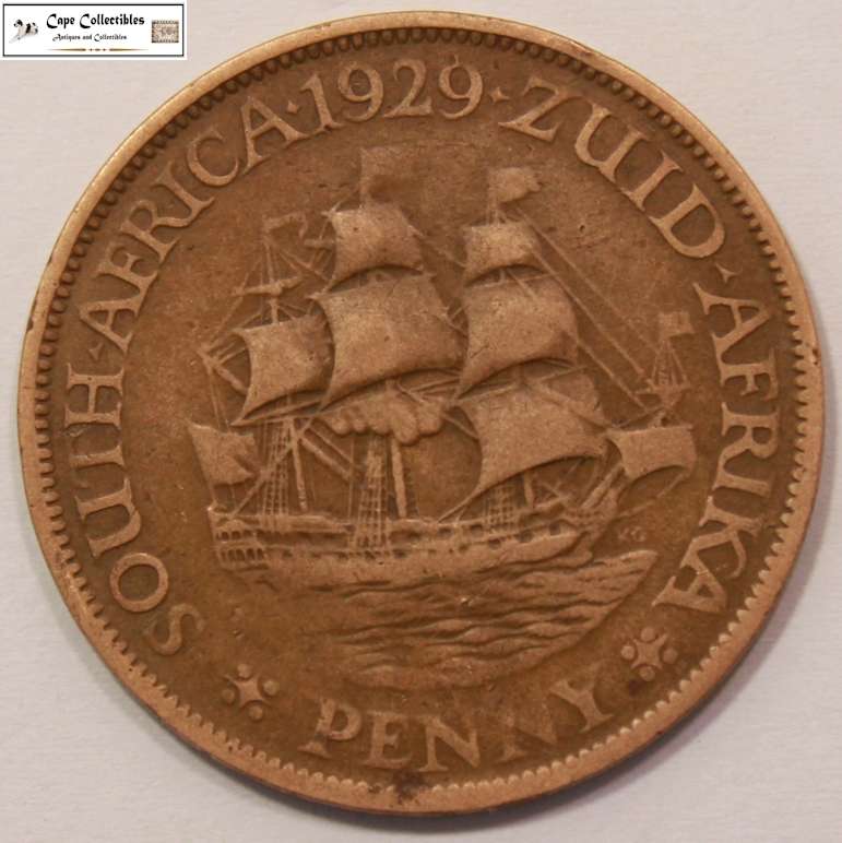 South Africa 1 Penny 1929 Coin Circulated