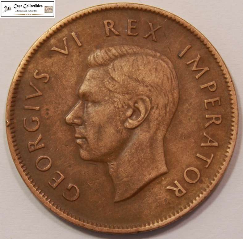 South Africa 1 Penny Coin 1938 Circulated