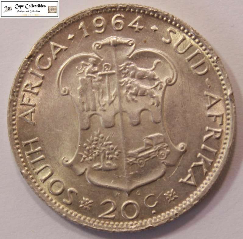 South Africa 20 Cent 1964 Coin Circulated
