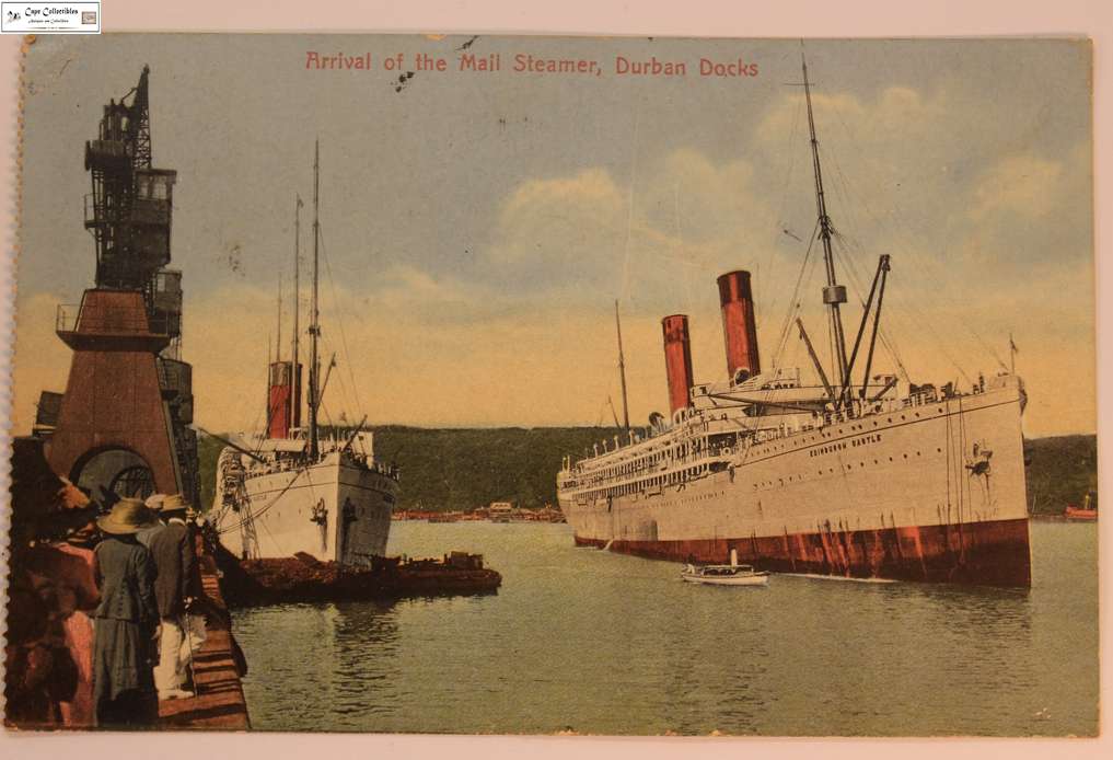 South Africa Edinburgh Castle Postcard 1 Penny 1913 George V Stamp (Scott 03)