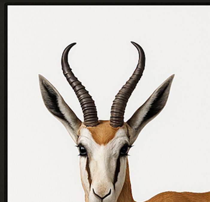 Springbok Front On View Digital Download Image For Printing and Framing