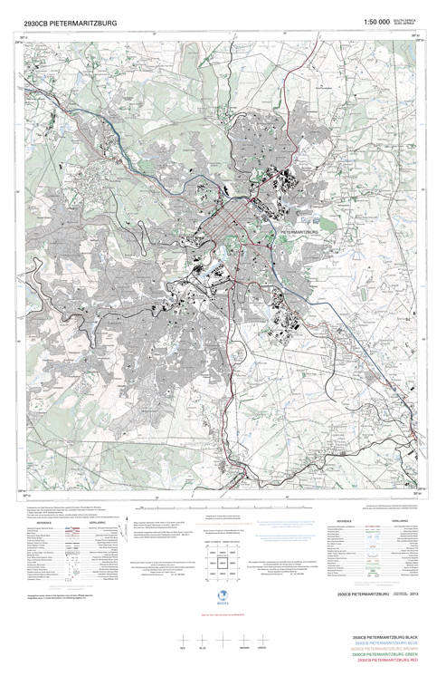 Any 1 x South African Topographical Map 1:50 000 from any Decade Printed