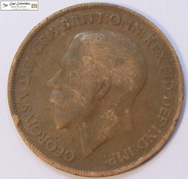 United Kingdom 1 Penny 1919 Coin Circulated