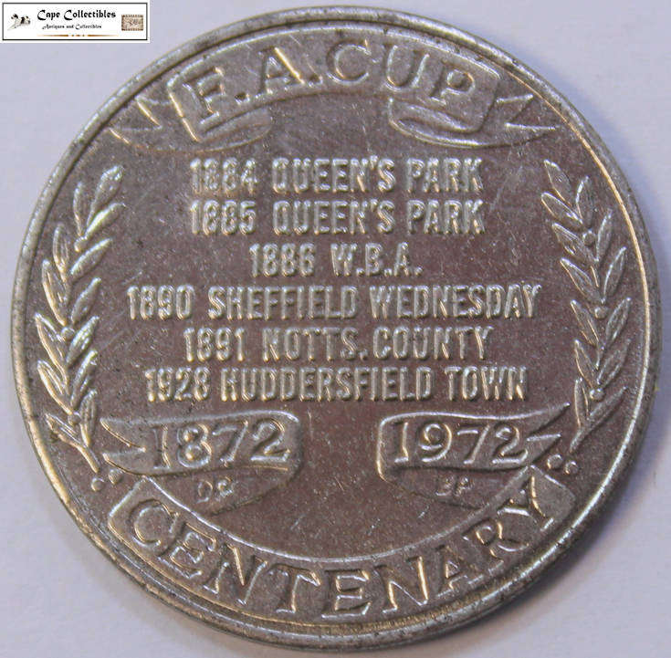 Medal - F.A. Cup Centenary 1872-1972 Blackburn Rovers Circulated