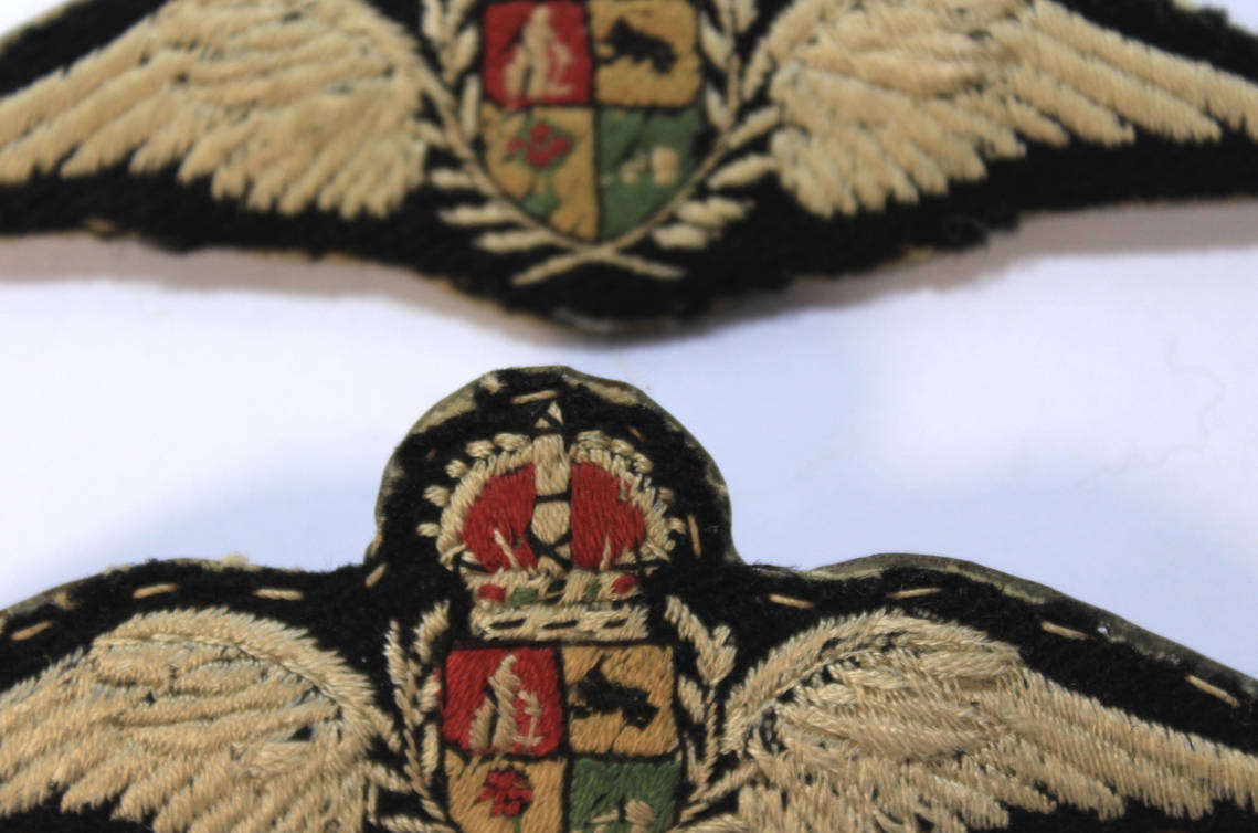 Pair of WW2 South African Air Force Pilots Cloth Wings