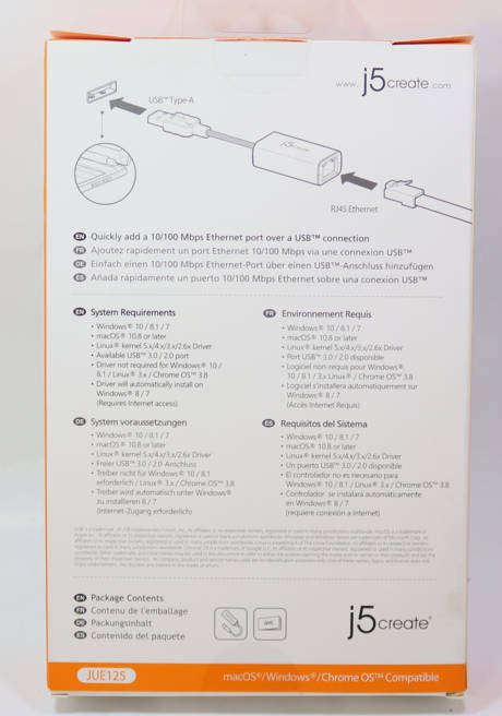 j5 Create USB 2.0 Ethernet Adapter USB to RJ45