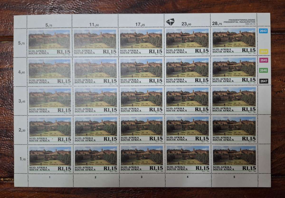 Presidential Inauguration Stamp Sheet - 1994-05-10