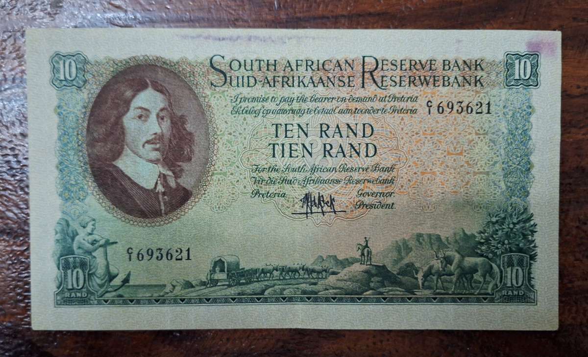South African Ten Rand Bank Note - M.H. De Kock