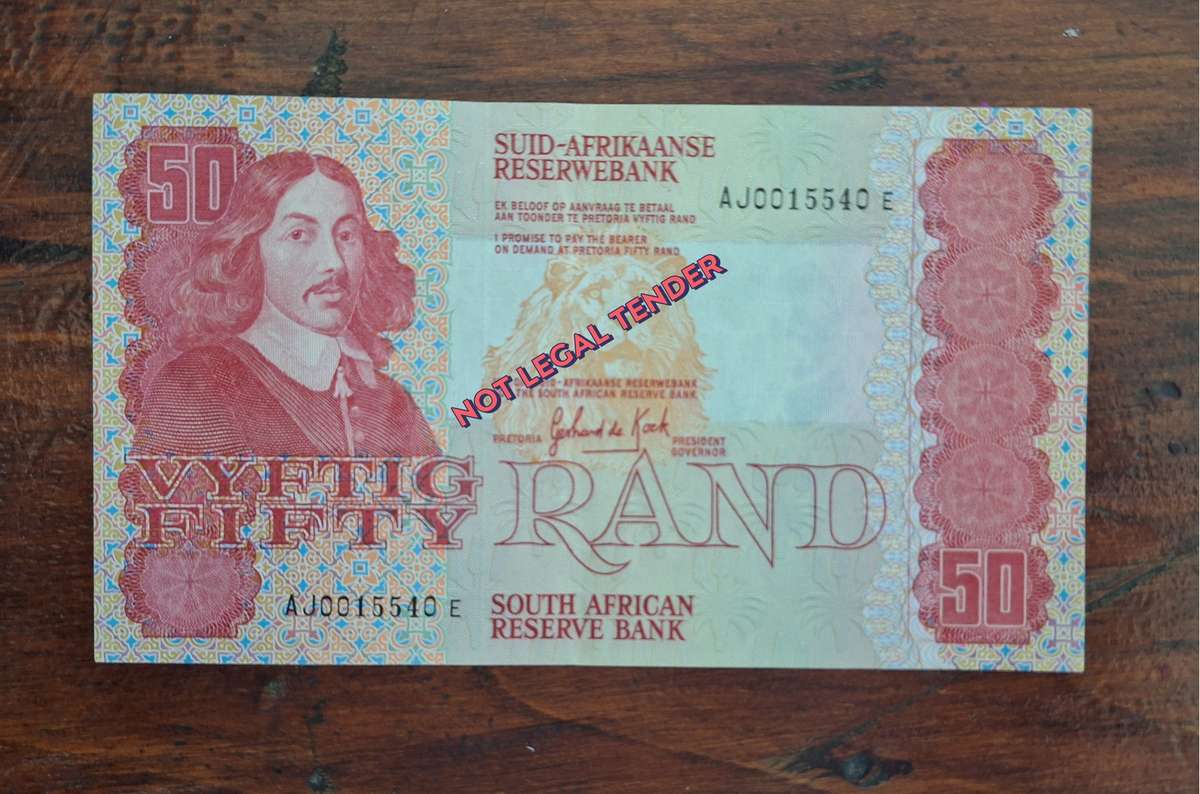 Gerhard de Kock - Fifty Rand Bank Note