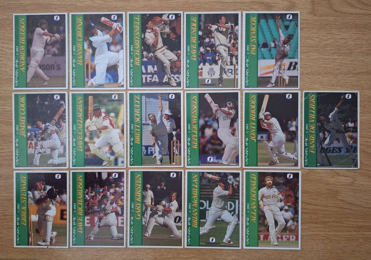 1993 Topsport Cricket Trading Cards - South Africa