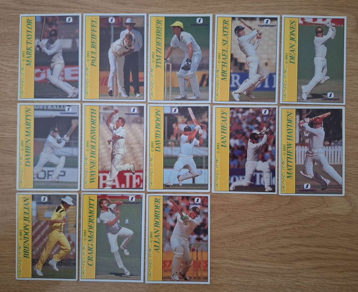 1993 Topsport Cricket Trading Cards - Australia