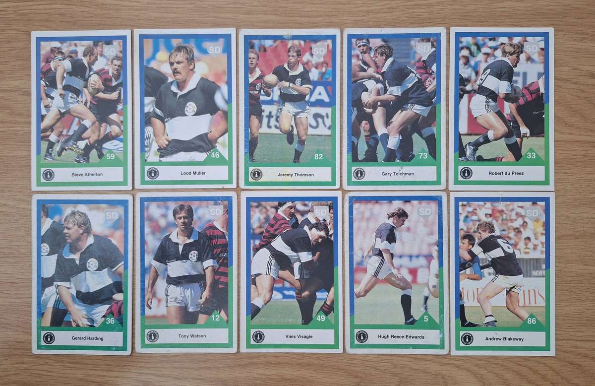 1992 Sportsdeck Currie Cup Rugby Trading Cards - Natal