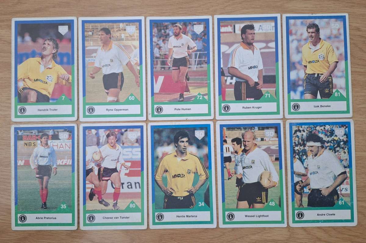 1992 Sportsdeck Currie Cup Rugby Trading Cards - Free State