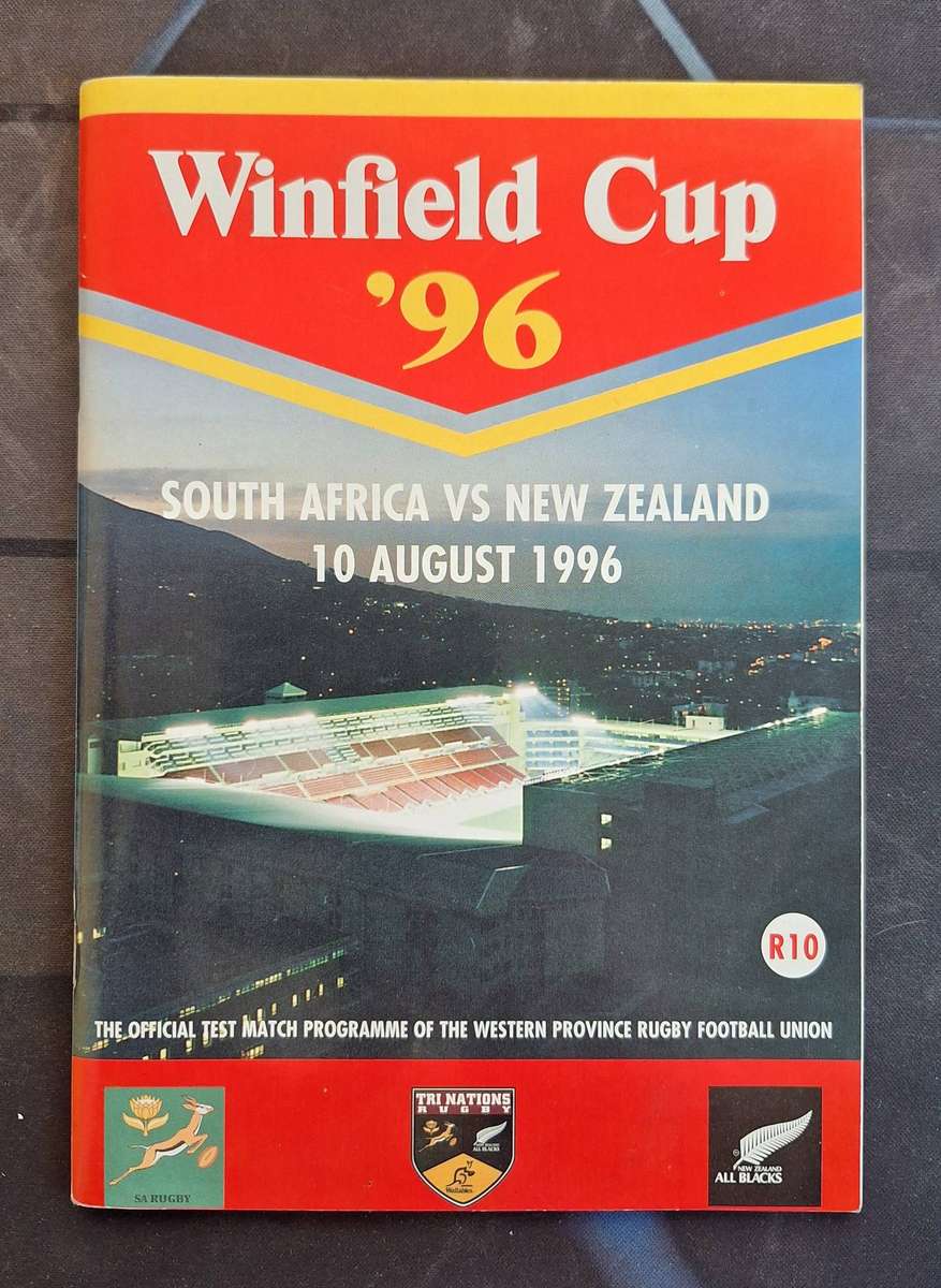 1996 NZ Tour of South Africa - South Africa vs New Zealand Programme (Tri Nations)