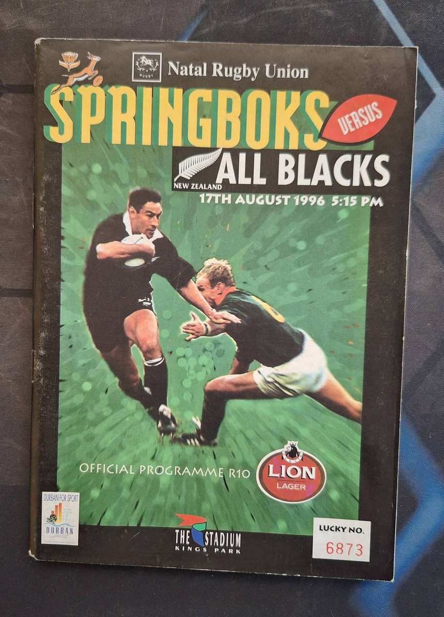 1996 NZ Tour of South Africa - South Africa vs New Zealand Programme (1st Test)