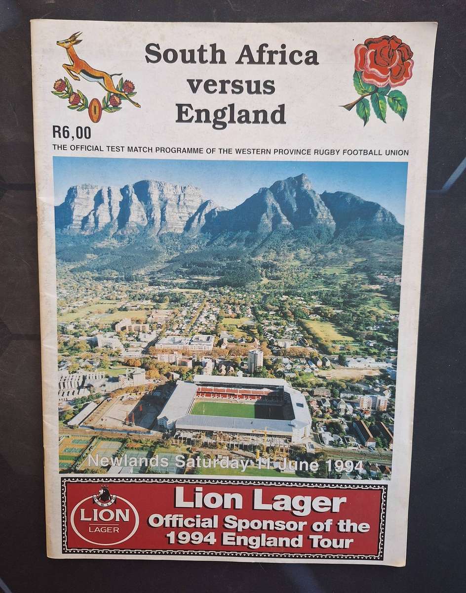 England VS South Africa - Newlands 11 June 1994 Programme (Signed)