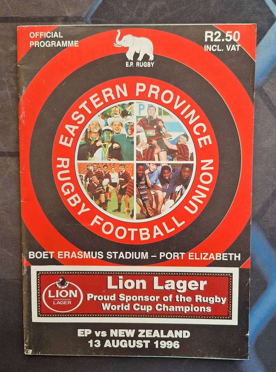 1996 NZ Tour of South Africa - Eastern Province vs New Zealand Programme