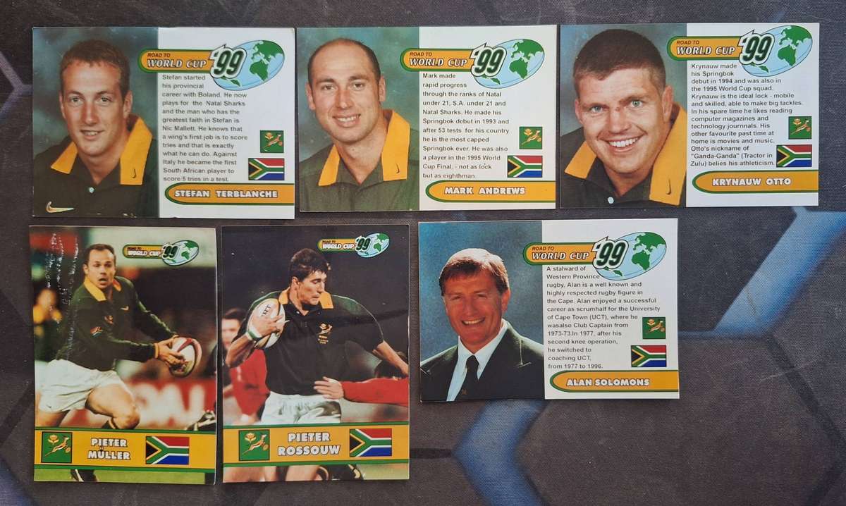Collection of 1999 Rugby World Cup Stickers