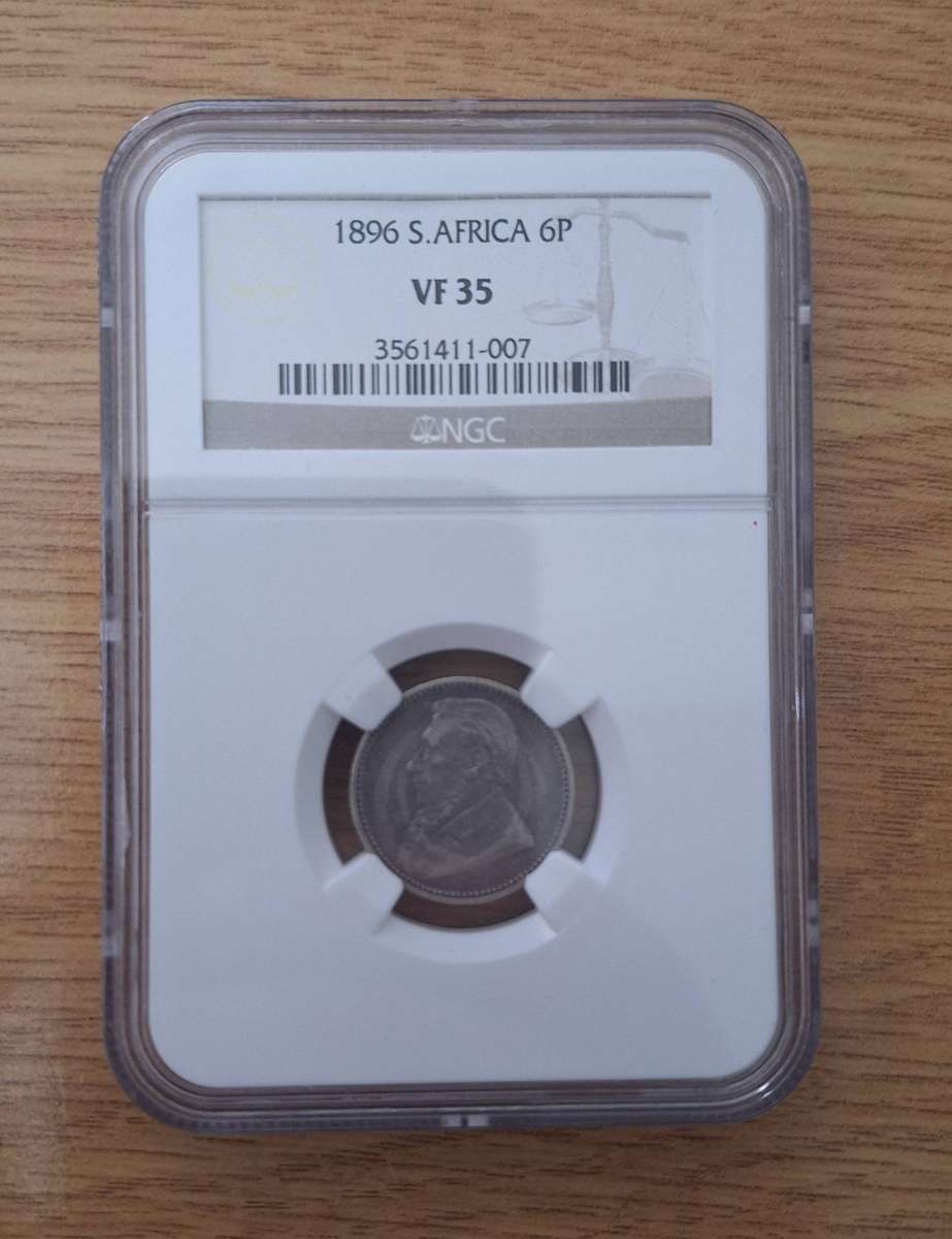 1896 South African 6P - VF35