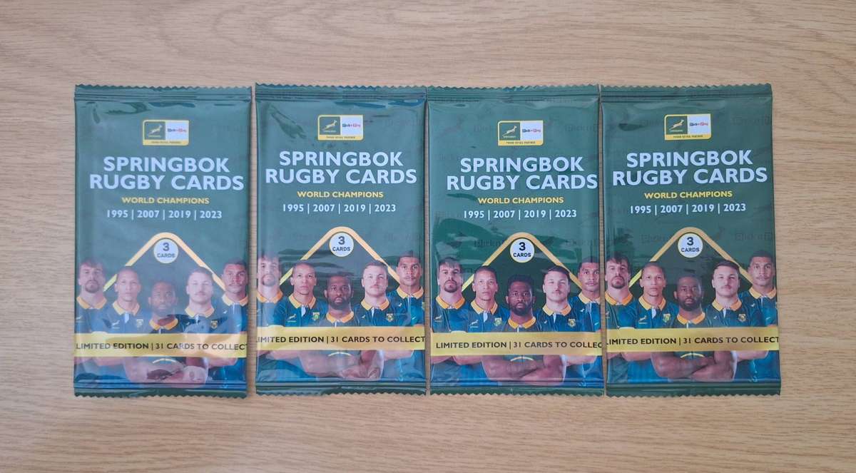 4x 2025 Pick N Pay Collectaboks Springbok Trading Card Packs (Sealed)
